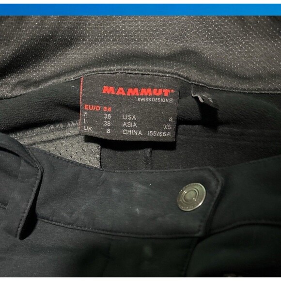 Mammut Women’s Size 4 Snowboarding Pants Softshell Black Outdoor Ski Flaw - Picture 5 of 5
